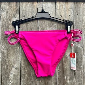 Swim Systems Pitaya Pink Tunnel Tab Side Bikini Bottom,Size Medium,NWT